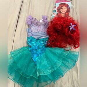 The little mermaid Ariel costume with wig